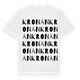 White t-shirt med Kronan ordlek t-shirt