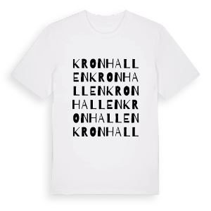 Kronhallen ordlek t-shirt – ekologisk bomull t-shirt från PinShirt