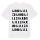 White t-shirt med Kronkullen ordlek t-shirt