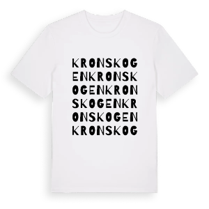 Kronskogen ordlek t-shirt – ekologisk bomull t-shirt från PinShirt