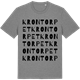 Mid Heather Gray t-shirt med Krontorpet ordlek t-shirt