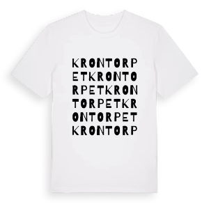 Krontorpet ordlek t-shirt – ekologisk bomull t-shirt från PinShirt