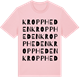 Pink Cotton t-shirt med Kroppheden ordlek t-shirt