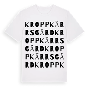 Kroppkärrs gård ordlek t-shirt – ekologisk bomull t-shirt från PinShirt