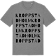 Mid Heather Gray t-shirt med Kroppstadholm ordlek t-shirt