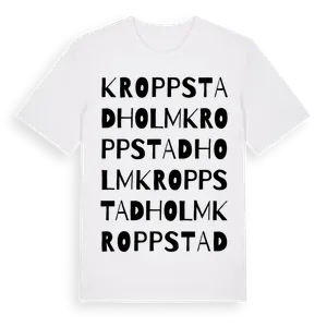 Kroppstadholm ordlek t-shirt – ekologisk bomull t-shirt från Pinshirt