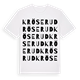 White t-shirt med Kröserud ordlek t-shirt