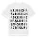 White t-shirt med Krubbenäs ordlek t-shirt