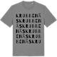 Mid Heather Gray t-shirt med Krubbenäs ordlek t-shirt