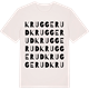 Vintage White t-shirt med Kruggerud ordlek t-shirt