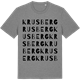Mid Heather Gray t-shirt med Krusberg ordlek t-shirt