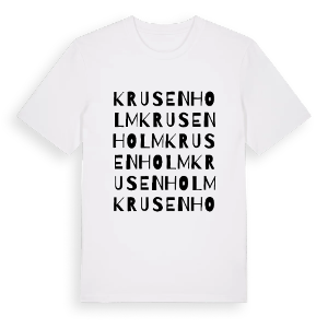 Krusenholm ordlek t-shirt – ekologisk bomull t-shirt från PinShirt