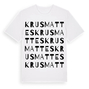 Krusmattes ordlek t-shirt – ekologisk bomull t-shirt från PinShirt