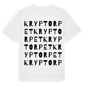 Kryptorpet ordlek t-shirt – ekologisk bomull t-shirt från Pinshirt