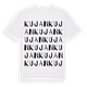 White t-shirt med Kujan ordlek t-shirt
