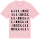 Pink Cotton t-shirt med Kullarne ordlek t-shirt