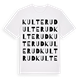 White t-shirt med Kulterud ordlek t-shirt