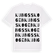 White t-shirt med Kungsskogen ordlek t-shirt