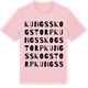 Pink Cotton t-shirt med Kungsskogstorp ordlek t-shirt