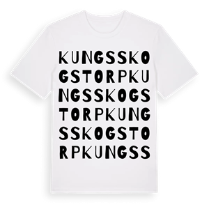 Kungsskogstorp ordlek t-shirt – ekologisk bomull t-shirt från PinShirt