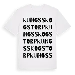Kungsskogstorp ordlek t-shirt – ekologisk bomull t-shirt från Pinshirt