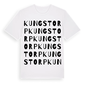 Kungstorp ordlek t-shirt – ekologisk bomull t-shirt från PinShirt