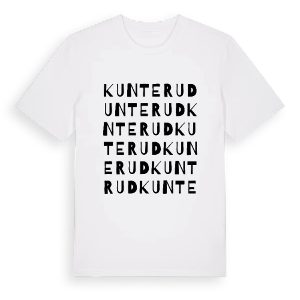 Kunterud ordlek t-shirt – ekologisk bomull t-shirt från PinShirt
