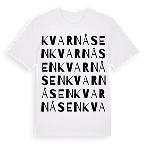 Kvarnåsen ordlek t-shirt – ekologisk bomull t-shirt från PinShirt