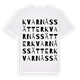 White t-shirt med Kvarnåssätter ordlek t-shirt