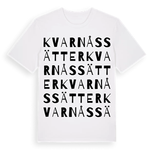 Kvarnåssätter ordlek t-shirt – ekologisk bomull t-shirt från PinShirt