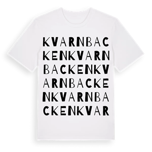 Kvarnbacken ordlek t-shirt – ekologisk bomull t-shirt från PinShirt