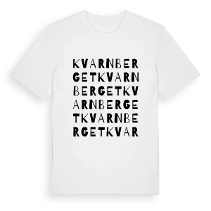 Kvarnberget ordlek t-shirt – ekologisk bomull t-shirt från PinShirt
