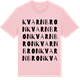 Pink Cotton t-shirt med Kvarnbron ordlek t-shirt