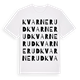 White t-shirt med Kvarnerud ordlek t-shirt