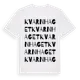White t-shirt med Kvarnhaget ordlek t-shirt