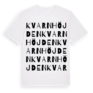 Kvarnhöjden ordlek t-shirt – ekologisk bomull t-shirt från PinShirt