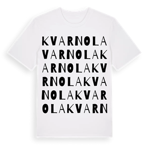Kvarnola ordlek t-shirt – ekologisk bomull t-shirt från PinShirt