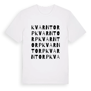 Kvarntorp ordlek t-shirt – ekologisk bomull t-shirt från PinShirt