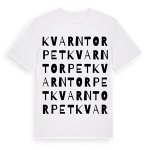 Kvarntorpet ordlek t-shirt – ekologisk bomull t-shirt från PinShirt