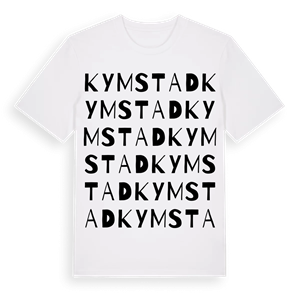 Kymstad ordlek t-shirt – ekologisk bomull t-shirt från PinShirt
