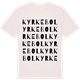 Vintage White t-shirt med Kyrkebol ordlek t-shirt