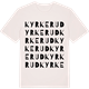 Vintage White t-shirt med Kyrkerud ordlek t-shirt