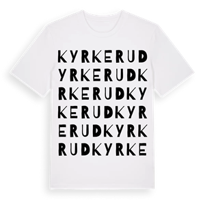 Kyrkerud ordlek t-shirt – ekologisk bomull t-shirt från PinShirt