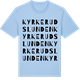 Blue Soul t-shirt med Kyrkerudslunden ordlek t-shirt