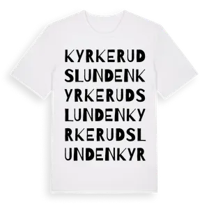 Kyrkerudslunden ordlek t-shirt – ekologisk bomull t-shirt från Pinshirt