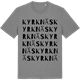 Mid Heather Gray t-shirt med Kyrknäs ordlek t-shirt