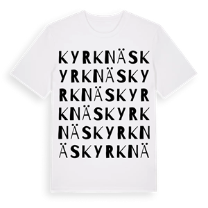 Kyrknäs ordlek t-shirt – ekologisk bomull t-shirt från PinShirt