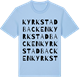 Blue Soul t-shirt med Kyrkstadbacken ordlek t-shirt