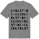 Mid Heather Gray t-shirt med Kyrkstadbacken ordlek t-shirt