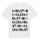 White t-shirt med Kyrkstadbacken ordlek t-shirt